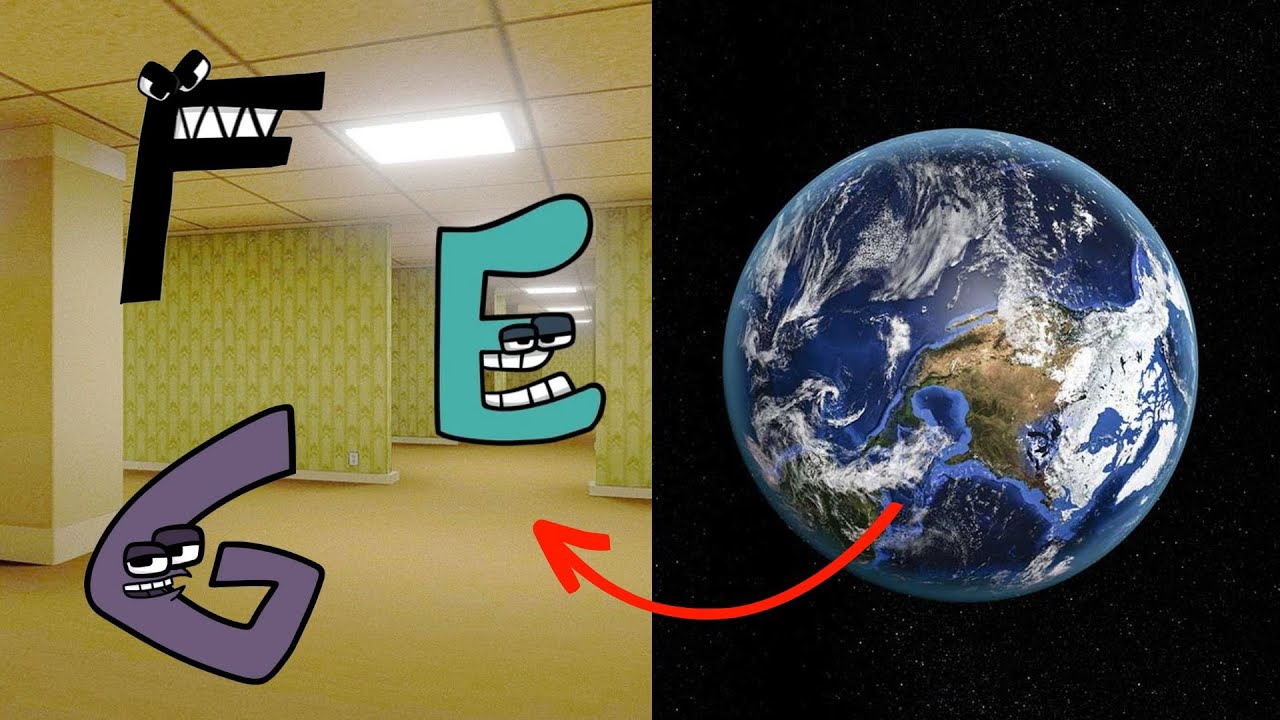 Alphabet Lore In Backrooms Level 94 on Google Earth! EFG 