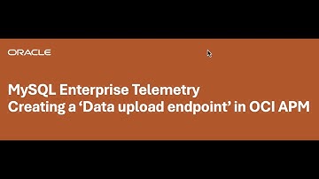 MySQL Enterprise Telemetry: Creating a 