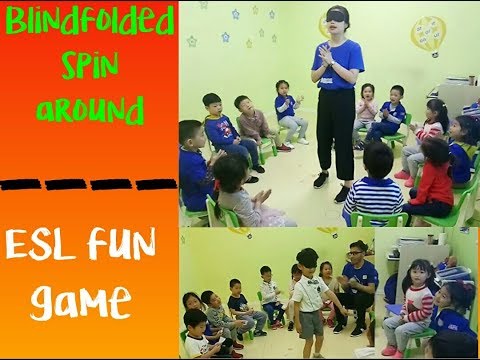 197 - ESL  Blindfold Game for kids|  Spin Around