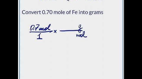Moles to grams - Fe @science-bite-size