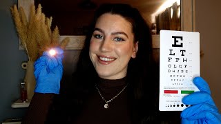 ASMR | Eye Test & Exam Roleplay (Typing, light triggers)