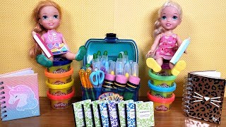 Back to School shopping ! Elsa and Anna toddlers get supplies