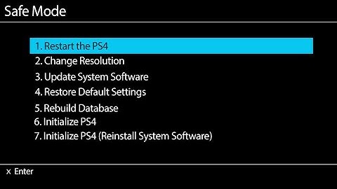 Sony PS4 Rebuild Database in Safe Mode
