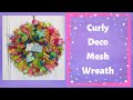 How to make a summer curly deco mesh wreath