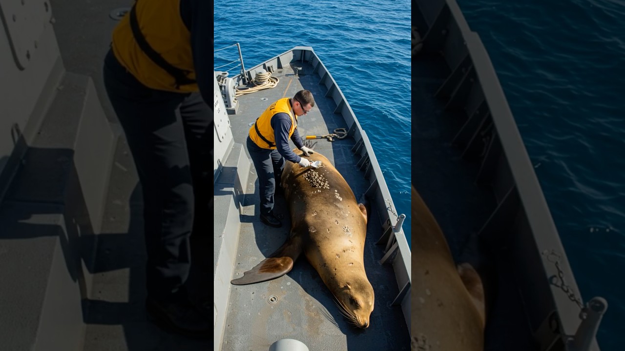Sea Lion Covered in Barnacles Gets a Fresh Start 