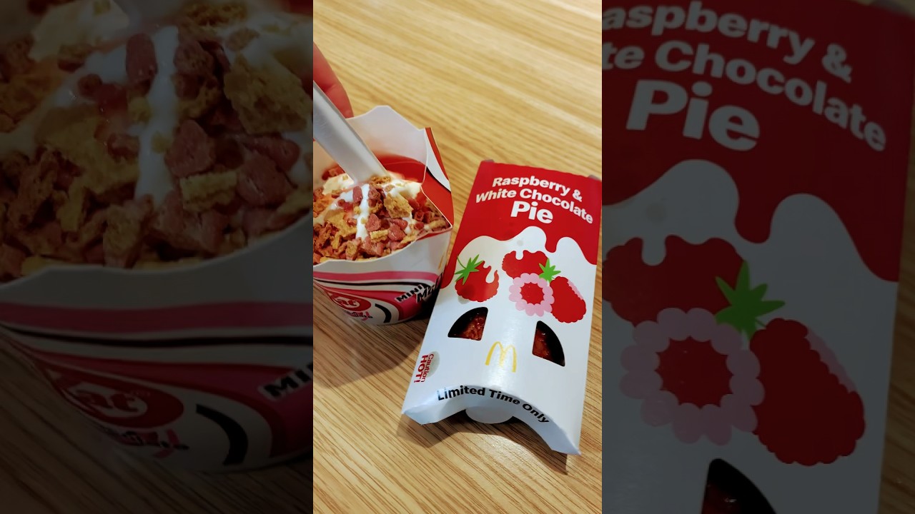 New McDonald’s Ruby McFlurry and Raspberry White Choco pie 🍦
