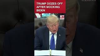 Trump Dozes Off After Mocking Biden At $15B Mega Steel Plant Announcement #shorts #us #trump