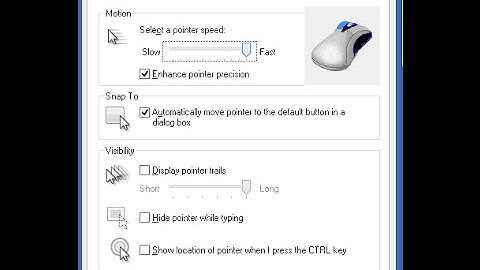 How to change the mouse pointer speed and settings in windows 8 for best performance