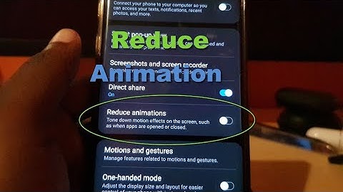 How to Reduce Animation Galaxy S10 (Android 10)