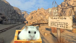 Hamster in Roller Coaster Rock Falls 🚧 + Bonus Maze