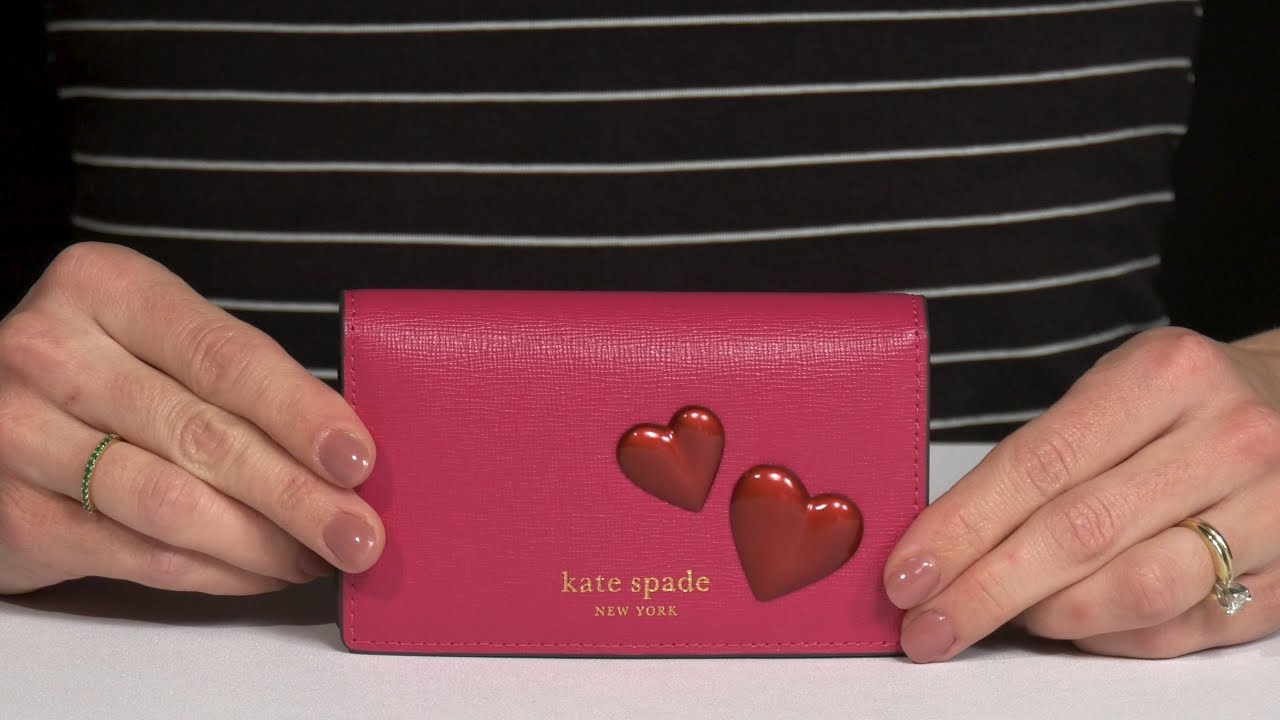 Kate Spade New York Pitter Patter Smooth Leather Small Bifold Snap Wallet  SKU: 9927007