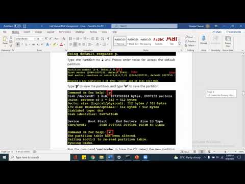Module 3(Part Xll)- Lab 2- Linux Disk Management|Linux Server  Administration | Cloud Mater Bootcamp