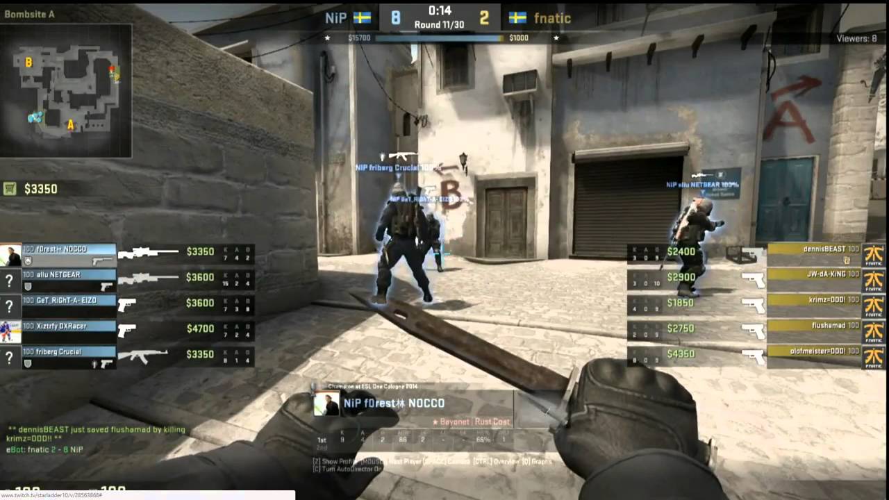 CS GO fnatic dennis fail vs NiP on  Fragbite Masters Season 5 de_mirage