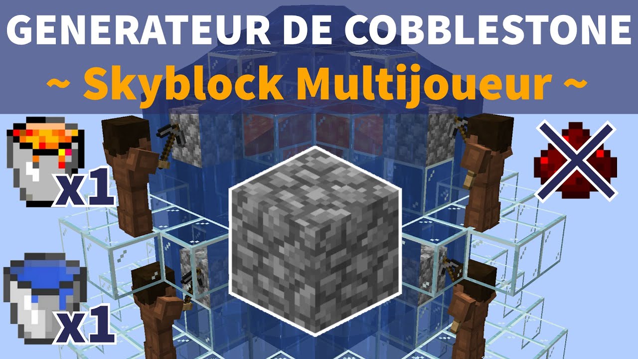🌞 Générateur de Cobblestone Multijoueur et Solo pour Skyblock