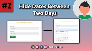 Hide Dates Between Two Days | #TeconzTech
