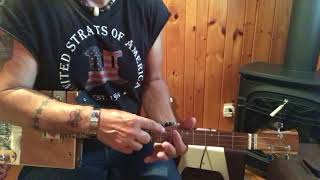 American Girl Tom Petty lesson for 3 string Cigar Box Guitars