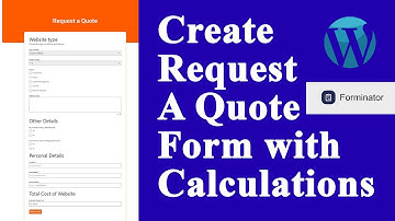 How to create Request a quote form with calculations