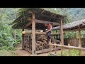 How to build a wooden shed, reserve firewood for the winter - Ep.104