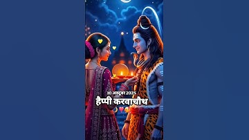 Shiv Parvati Karwa Chauth status ❤️🤗🎉 Mahadev status 💖🥰 #mahadev #shorts #bhakti #status #ytshorts