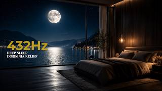 Midnight Luxury Suite✨Deep Sleep Music & Calm Moonlight Lake [432Hz] #deepsleep #soundhealing