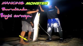 MANCING IKAN BARAKUDA MONSTER || Begini caranya biar tidak putus screenshot 2