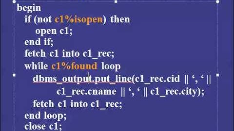 Oracle PL/SQL Introduction - part 3 of 3