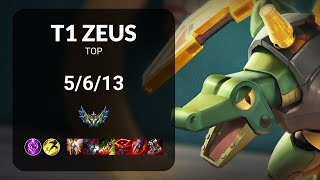 T1 Zeus Renekton vs K'Sante TOP - KR  Patch 14.16