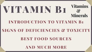 Vitamin B1 - Introduction, Requirements, Food Sources and More