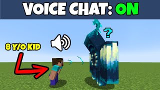 Can a Minecraft Warden Hear VOICE CHAT? Minecraft Funny Moments