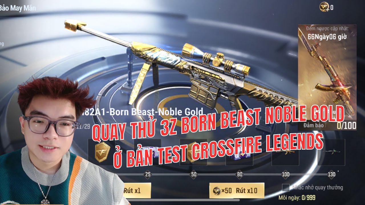 Review Vòng Quay Đoạt Bảo May Mắn 3Z Born Beast Noble Gold Crossfire Legends Bản Thử Nghiệm iOS