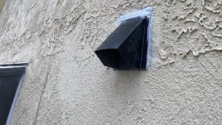 How to install a microwave vent through stucco wall - YouTube