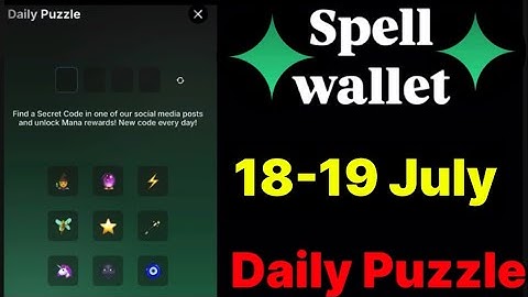 Spell wallet puzzle today 18 & 19 July  | spell wallet daily puzzle | #spellwallet #combo |