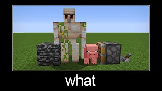 Minecraft wait what meme part 70 (iron golem + pig =?)