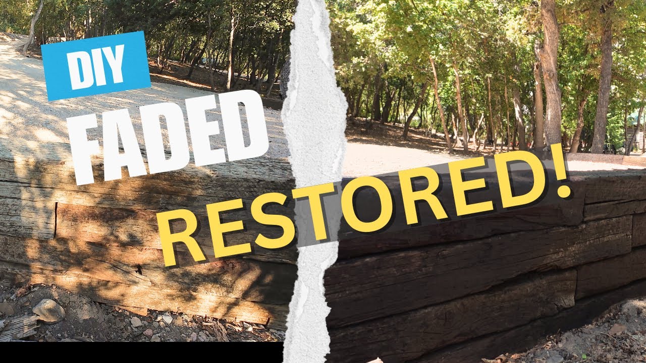 Restoring Old Railroad Ties. Easy DIY Wood Treatment and Amazing Before and After!