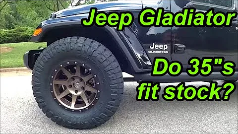 Jeep Gladiator - Can you fit 35s stock?