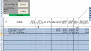 nomina en excel