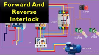 forward and reverse interlock circuit #electricalengineering #electrical #viral #electrician #circut