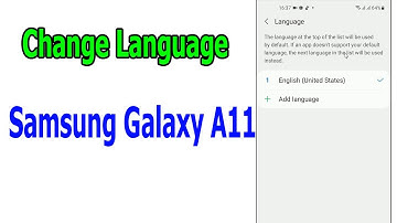 How to change language on Samung Galaxy A11