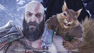 Kratos Meets A Talking Squirrel - God of War Ragnarok screenshot 2