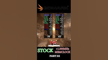 Memory Clock +1GHz Vs Stock 3DMark Part 2 #shorts