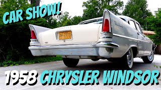 1958 Chrysler Windsor Car Show! Forward Look Big Finned MoPar 354 V8