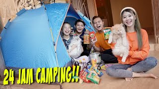 24 JAM CAMPING DI TERAS RUMAH!! MALAMNYA BOO DAN CIKU KUCING KABUR!!