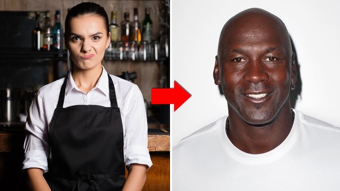 Waitress spits in Michael Jordan’s face — and no one expected his reaction
