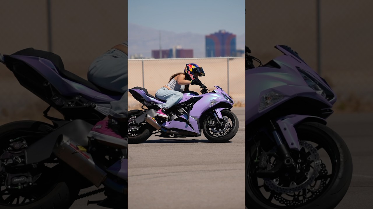 Have you ever seen a lavender bike drift like this ? 🏍️🇺🇸