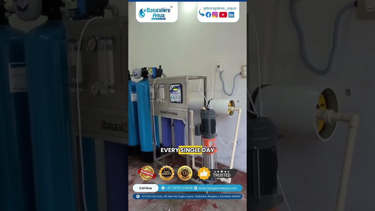 1000 LPH Community RO Plant Installation at Hunasuru, Mysore District | Bangalore Aqua