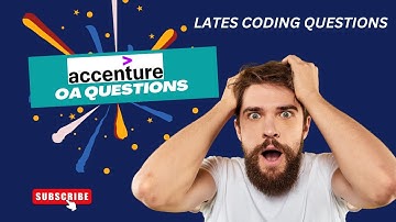 Accenture OA Coding Questions 2024 | Must Watch ✅