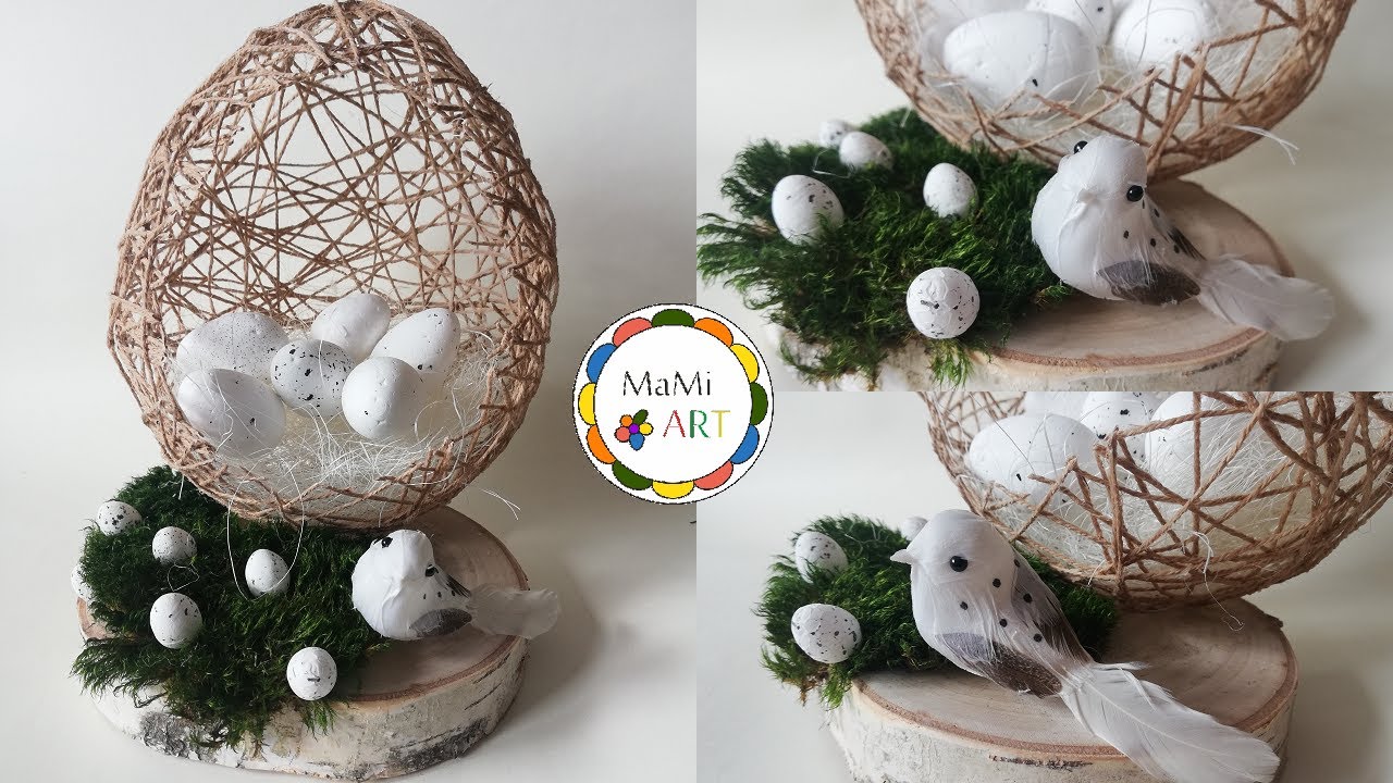 Jak zrobić piękną dekorację wielkanocną ze sznurka i balona cz II 🐣✨