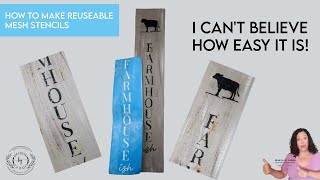 Easy Reusable Stencil DIY | How to Make Reusable Mesh Stencils