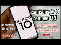 Samsung Galaxy A20 Android 10 FRP/Google Account Unlock Bypass U6/U7 NO SETUP WIZARD/NEW METHOD