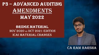 MAY 2022 EXAMS - P3 - ADVANCED AUDITING - AMENDMENTS - BRIDGE MATERIAL screenshot 5